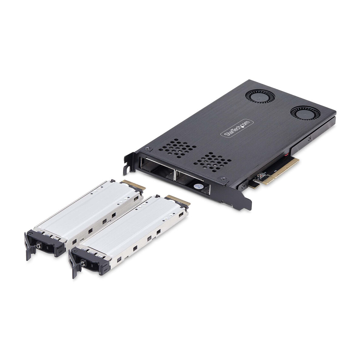 Harddiskadapter Startech 2M2-REMOVABLE-PCIE Svart